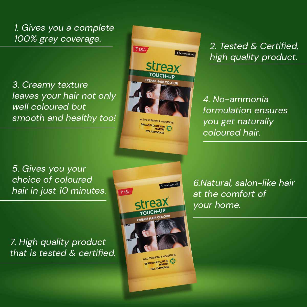 Streax Touch Up Cream Colour