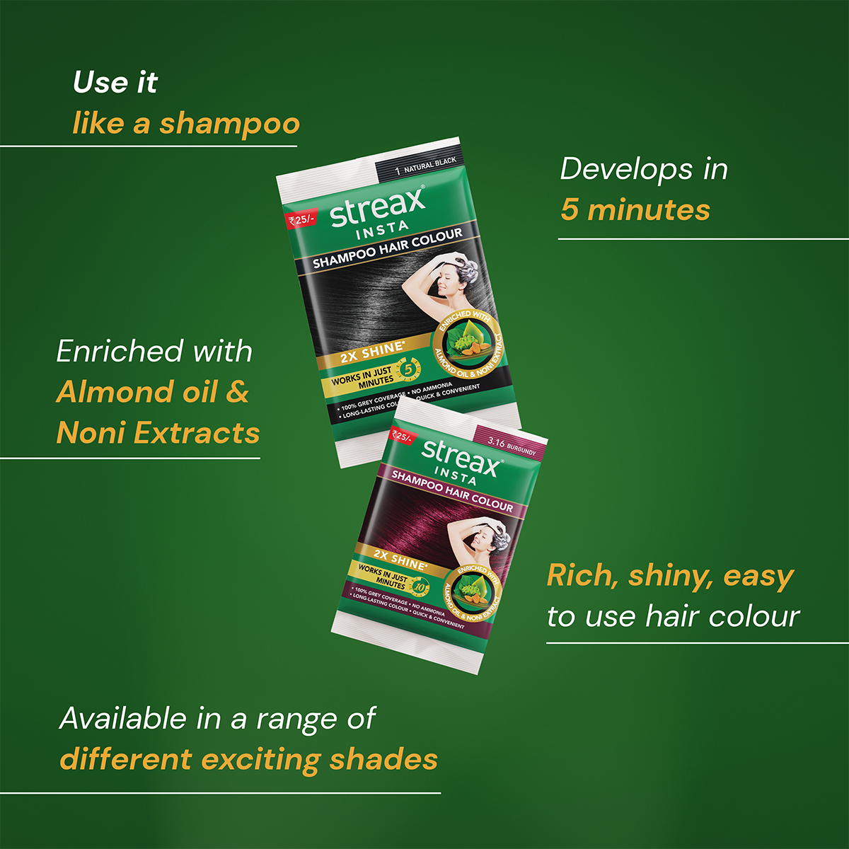 Streax Shampoo Hair Colour