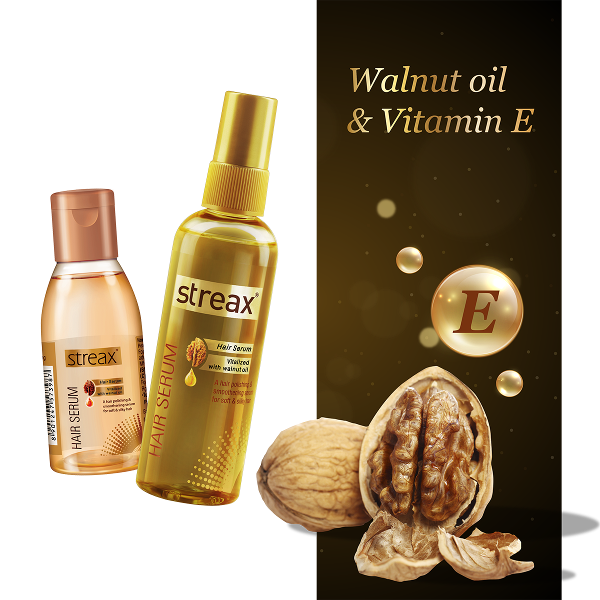 Streax Hair Serum Vitalised with Walnut Oil